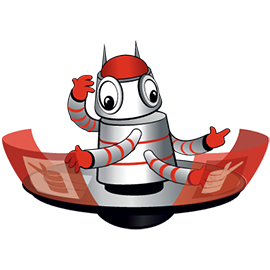 Codex, our red robot-alien.